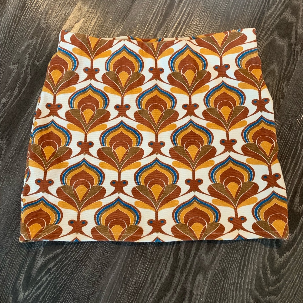 Zara Trafaluc Pattern Mini Skirt Size S!